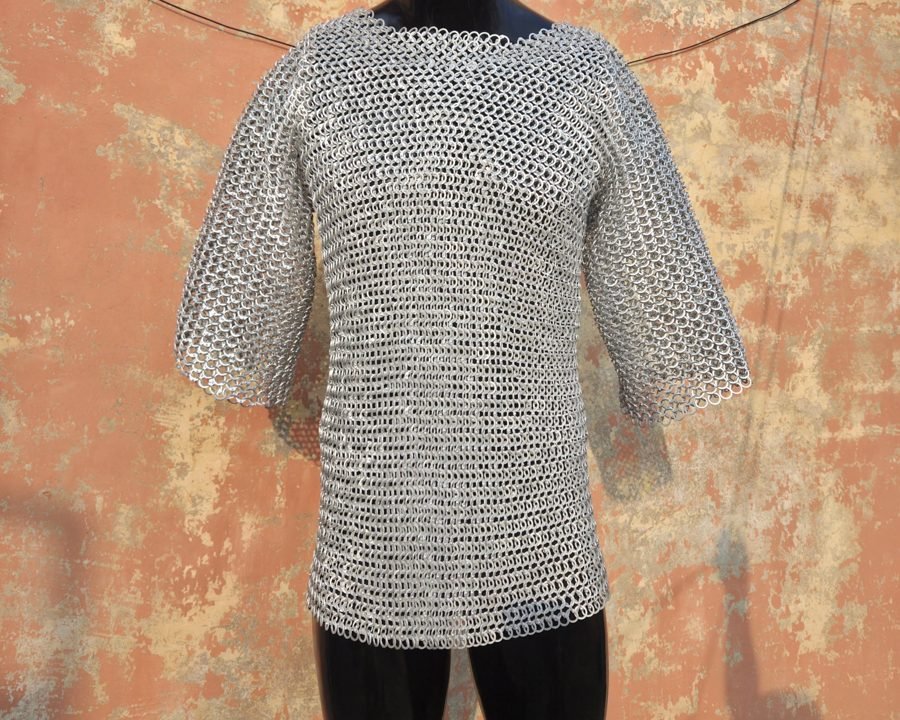 TRIMIT CHAINCRAFT 9mm Aluminium Chainmail Shirt with Flat Riveted Rings and Washers