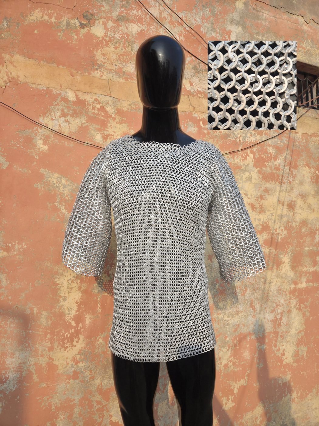 TRIMIT CHAINCRAFT 9mm Aluminium Chainmail Shirt with Flat Riveted Rings and Washers